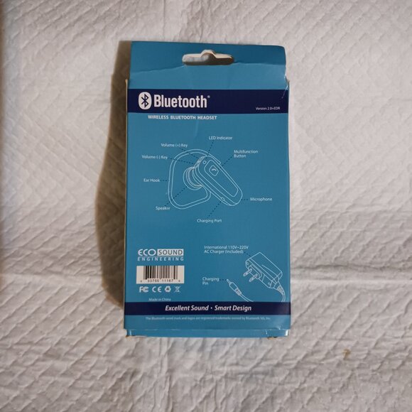 Wireless Bluetooth Headset Eco Sound Engineering Model ECO-V268 Black - Picture 5 of 13